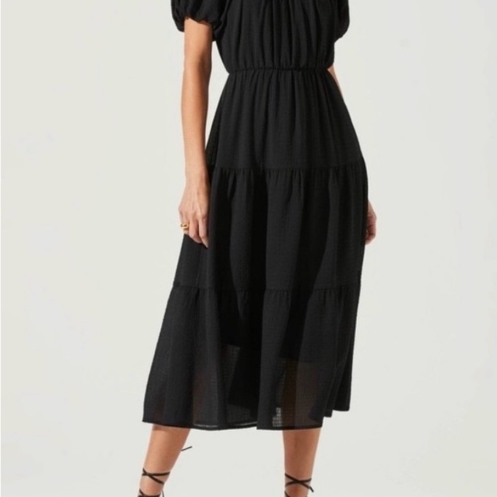 Astr Black Midi Dress